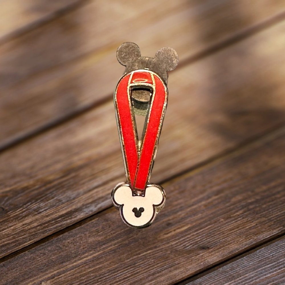 Disney Mickey Hidden Trading Pin Red Lanyard 1 of 5 Collector Authentic